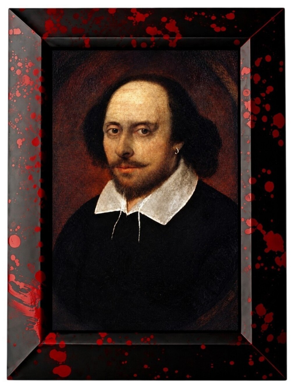 William Shakespeare Portrait painted Famous Author History Writer Framed Photo